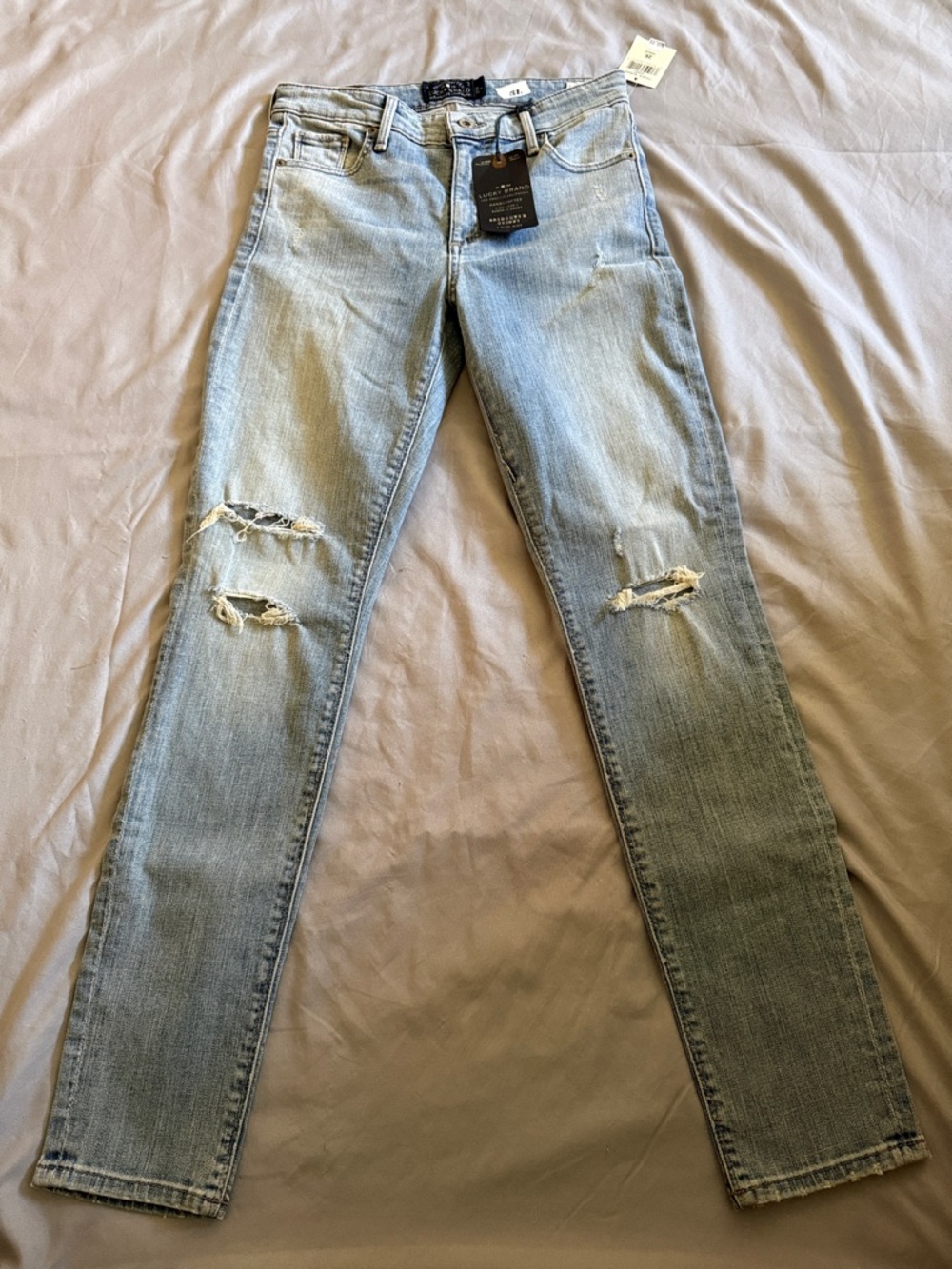 Lucky Brand Light Blue Bridgette Skinny High Rise Jeans. Burnet/45. Size 2/26